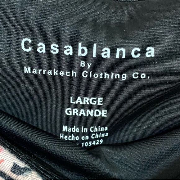 CASABLANCA - FLORAL WORKOUT PANTS IN BRIGHT PINKS - CALF LENGTH -GOOD SUPPORT B6 - Picture 8 of 9